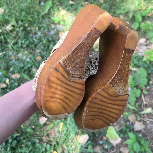 SBICCA vintage collection wedge sandal open toe wooden - Picture 8 of 10